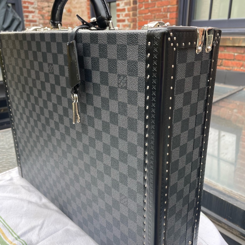 Presidential Louis Vuitton Black Damier Briefcase.